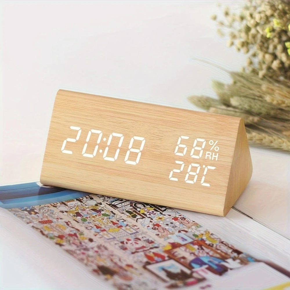 Elora Wooden LED Alarm Clock