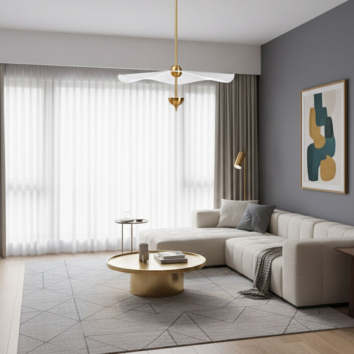 Envolee Double Biscuit Pendant Light
