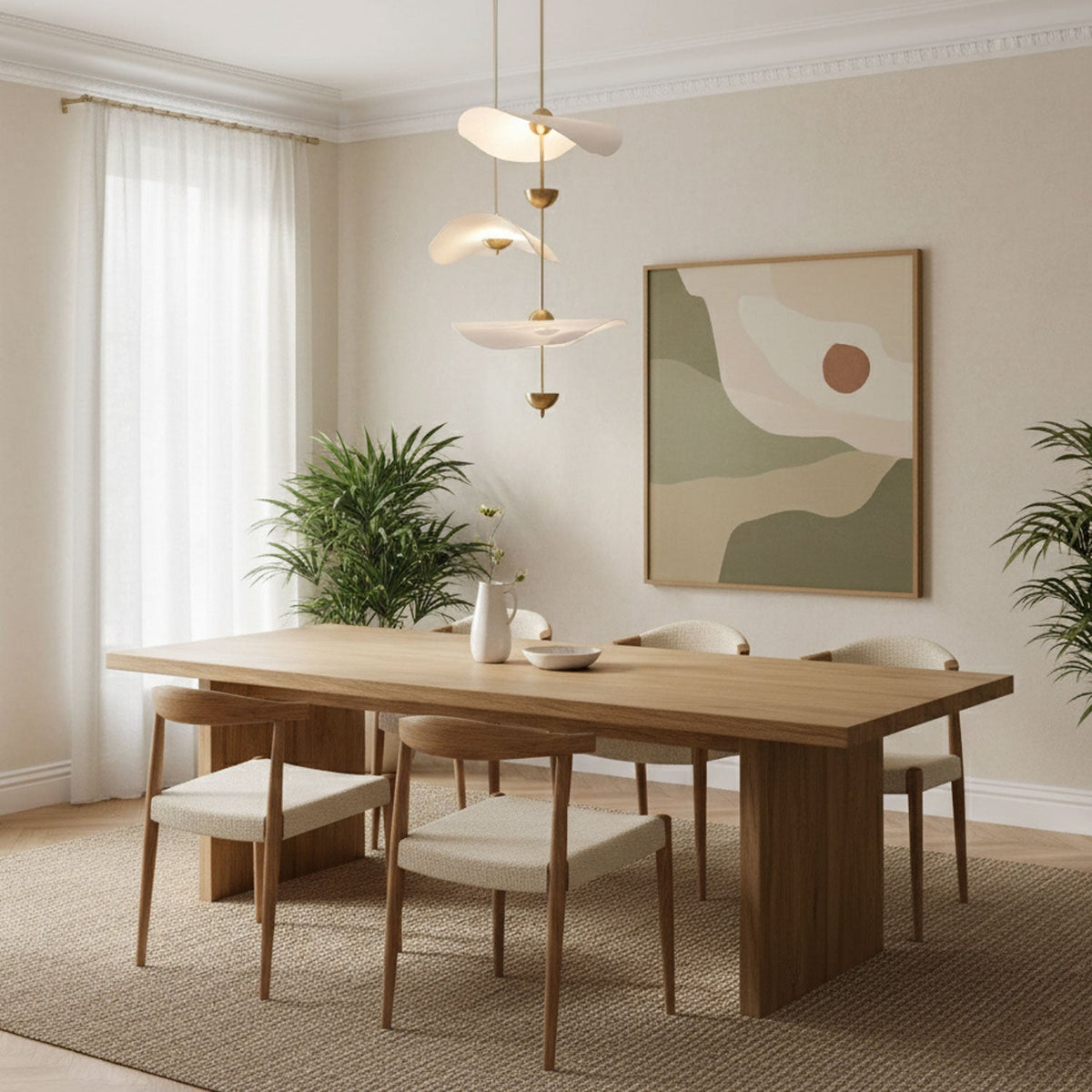 Envolee Double Biscuit Pendant Light