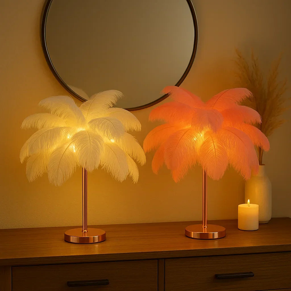 Feather LED Decorative Table Lamp