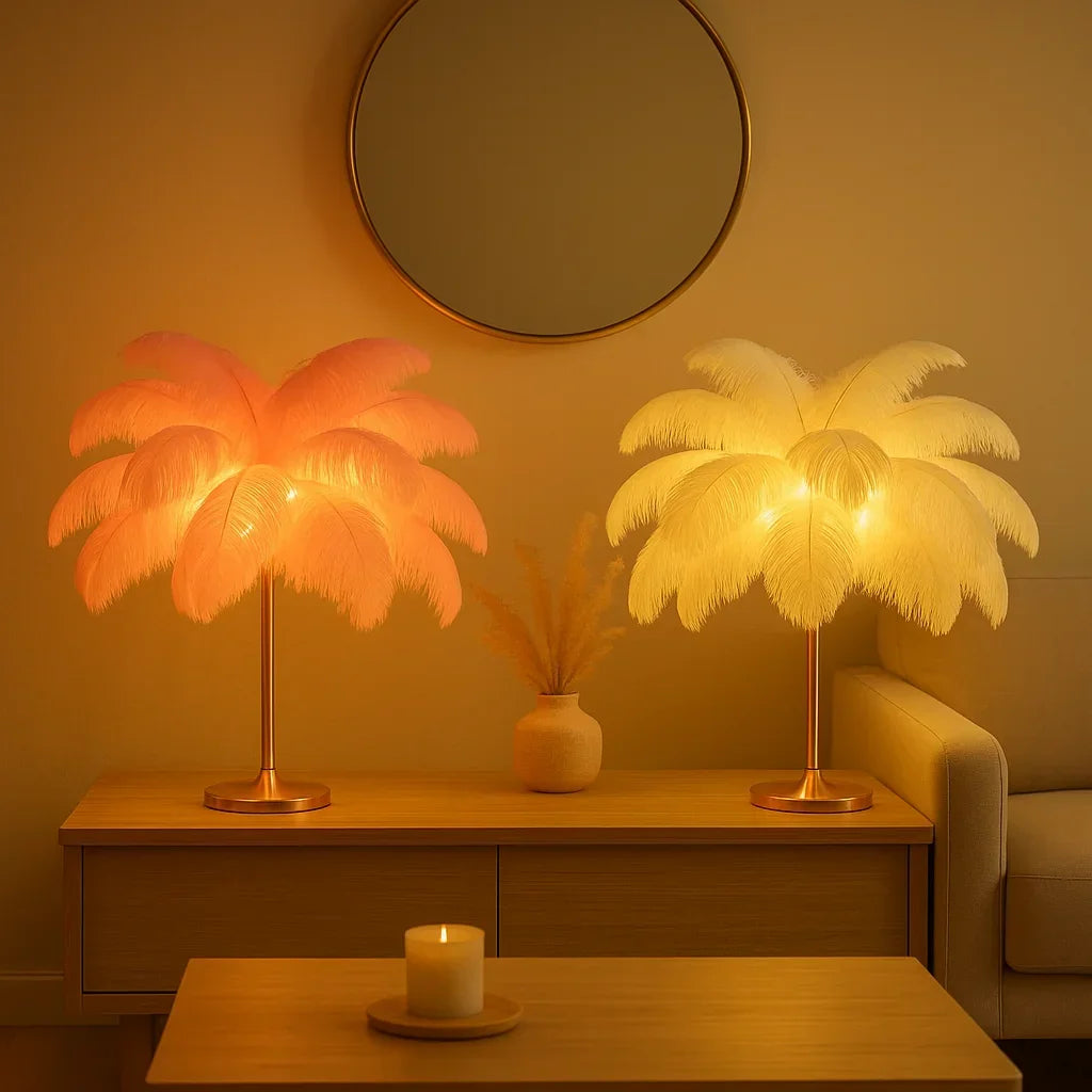 Feather LED Decorative Table Lamp