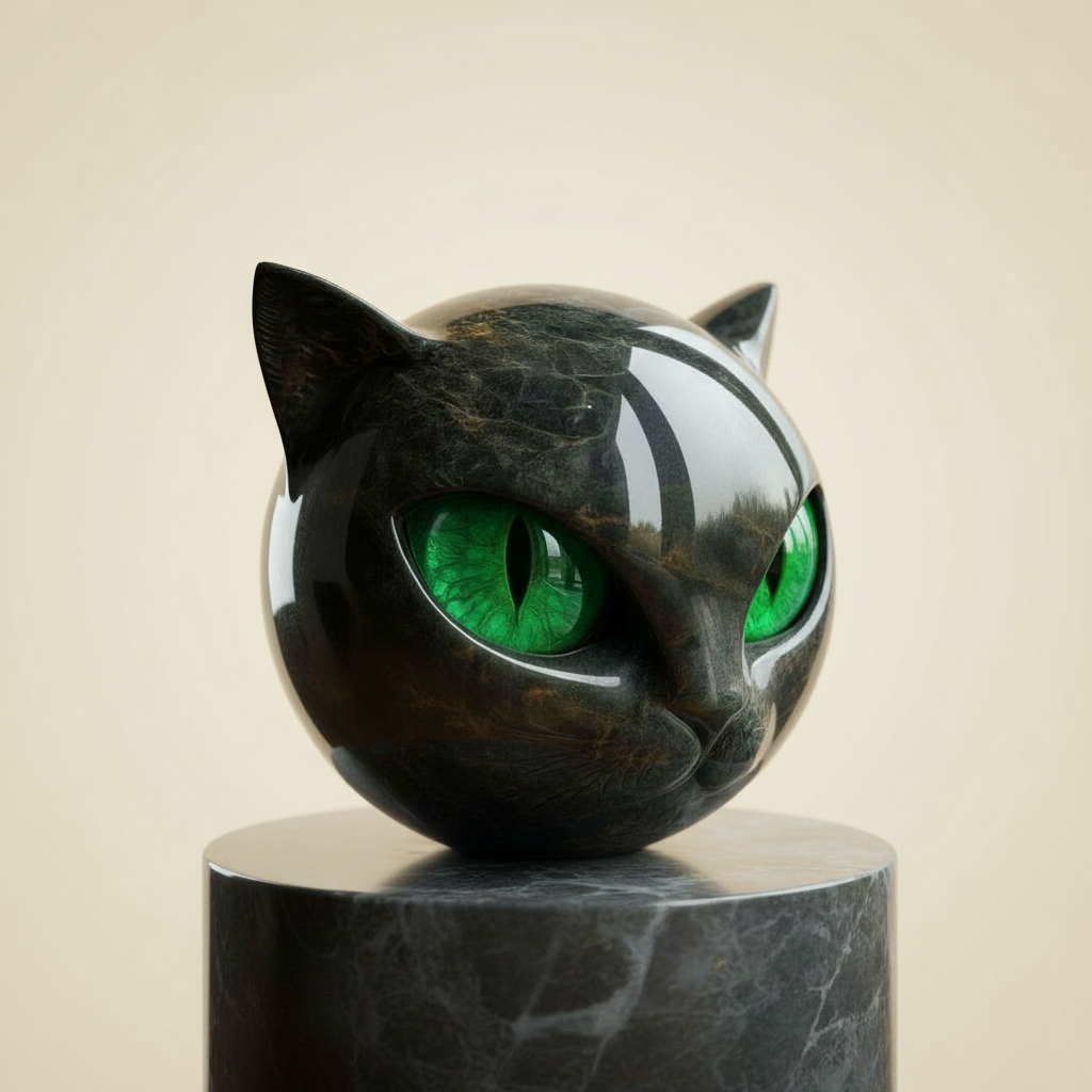 NoirCat Cat Head Sculpture