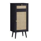 Frances Rattan Bathroom Cabinet – Black
