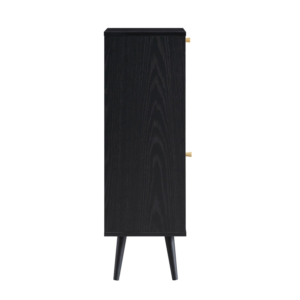 Frances Rattan Bathroom Cabinet – Black