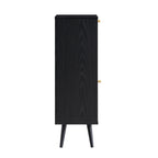 Frances Rattan Bathroom Cabinet – Black