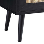 Frances Rattan Bathroom Cabinet – Black
