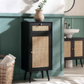 Frances Rattan Bathroom Cabinet – Black