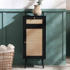 Frances Rattan Bathroom Cabinet – Black