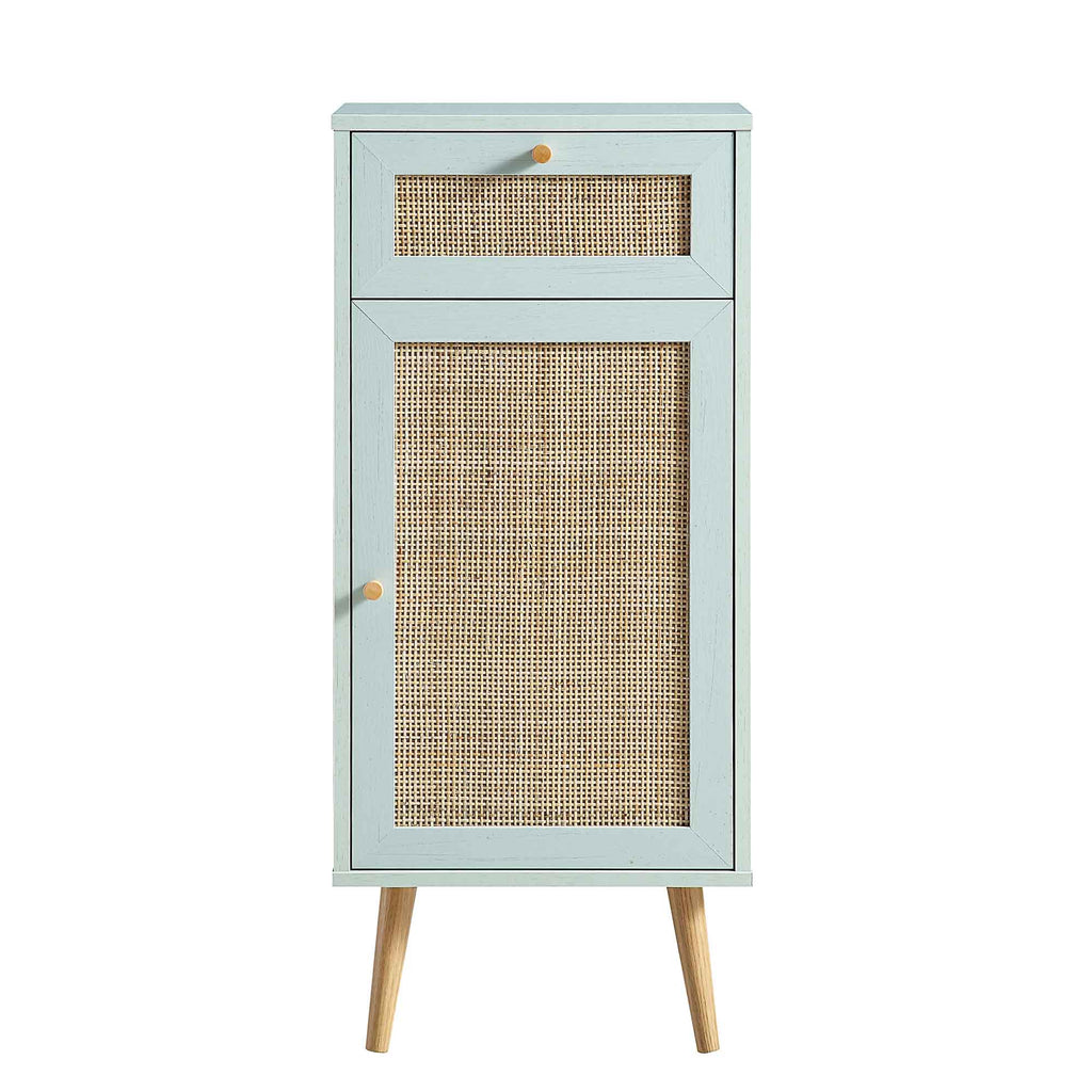 Frances Rattan Bathroom Cabinet – Mint