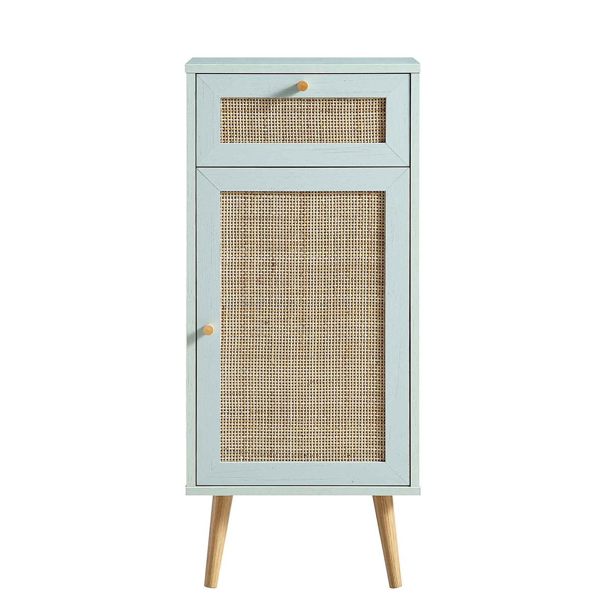 Frances Rattan Bathroom Cabinet – Mint