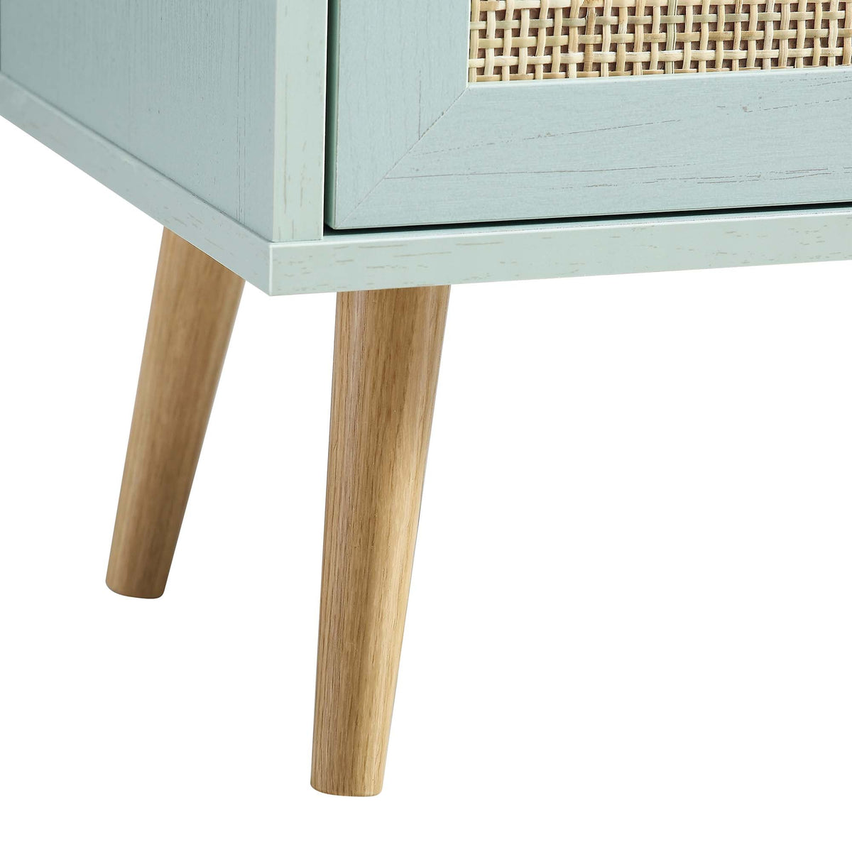 Frances Rattan Bathroom Cabinet – Mint