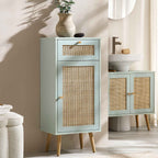 Frances Rattan Bathroom Cabinet – Mint