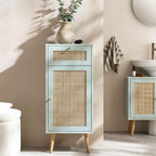 Frances Rattan Bathroom Cabinet – Mint
