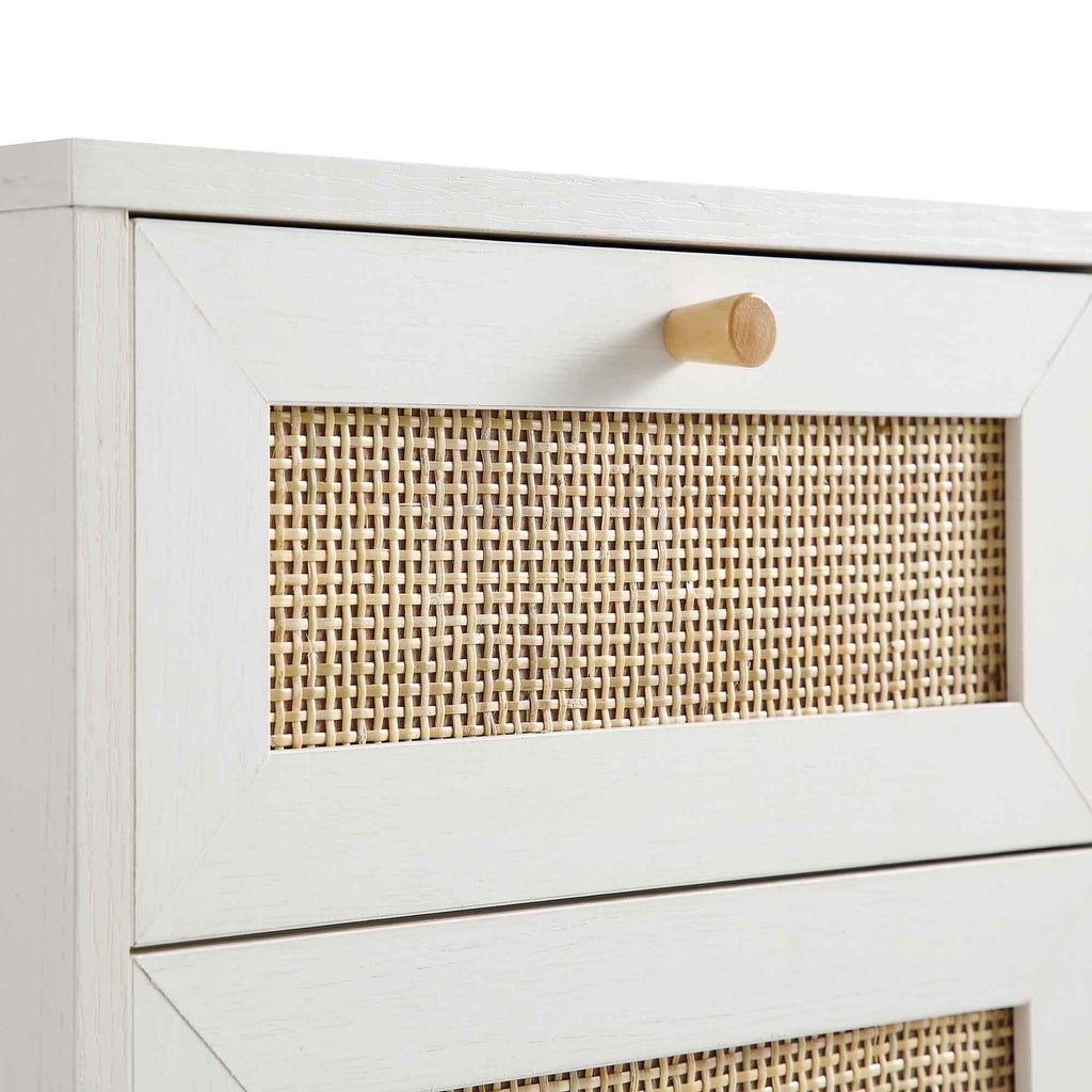 Frances Rattan Bathroom Cabinet – White