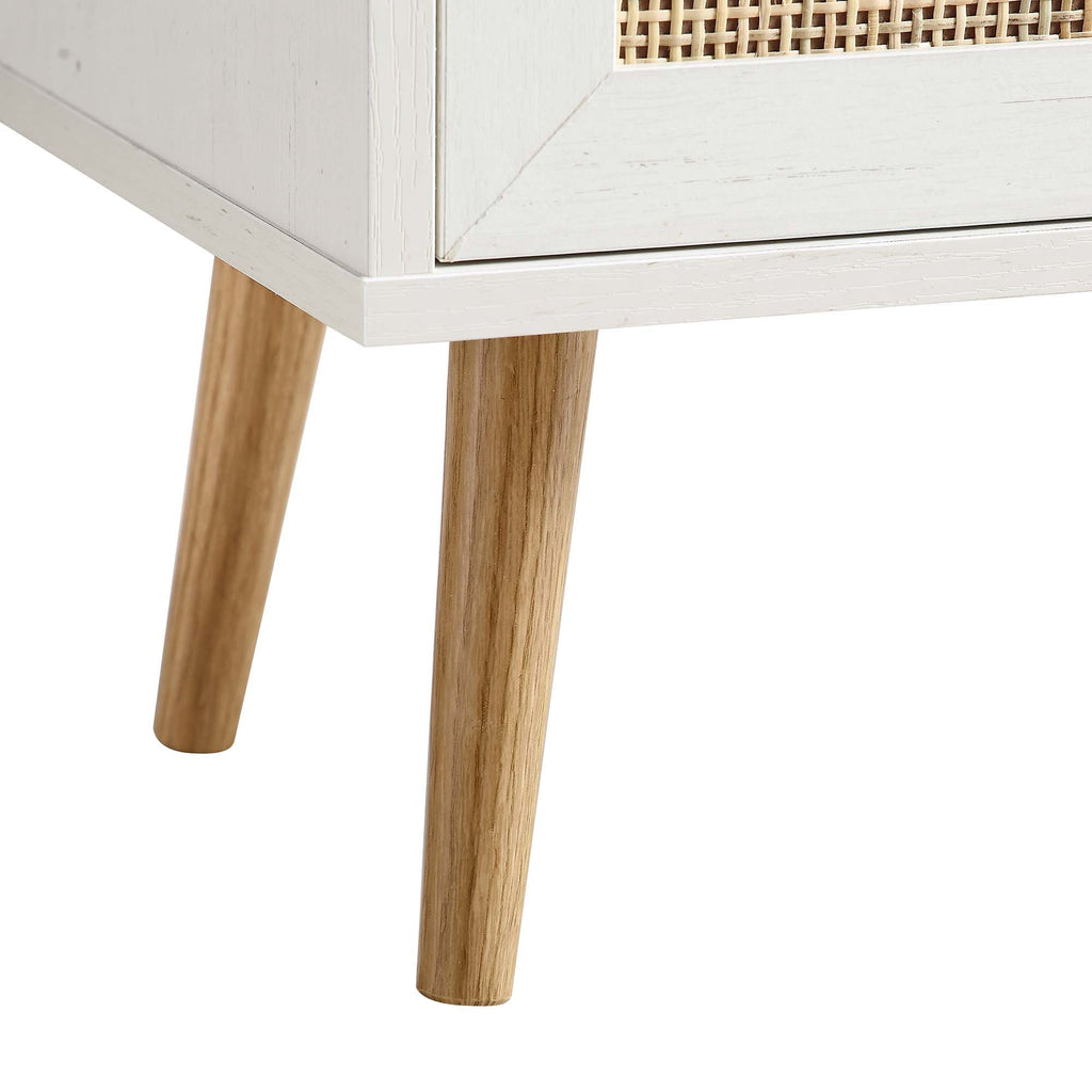 Frances Rattan Bathroom Cabinet – White