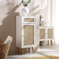 Frances Rattan Bathroom Cabinet – White