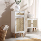 Frances Rattan Bathroom Cabinet – White