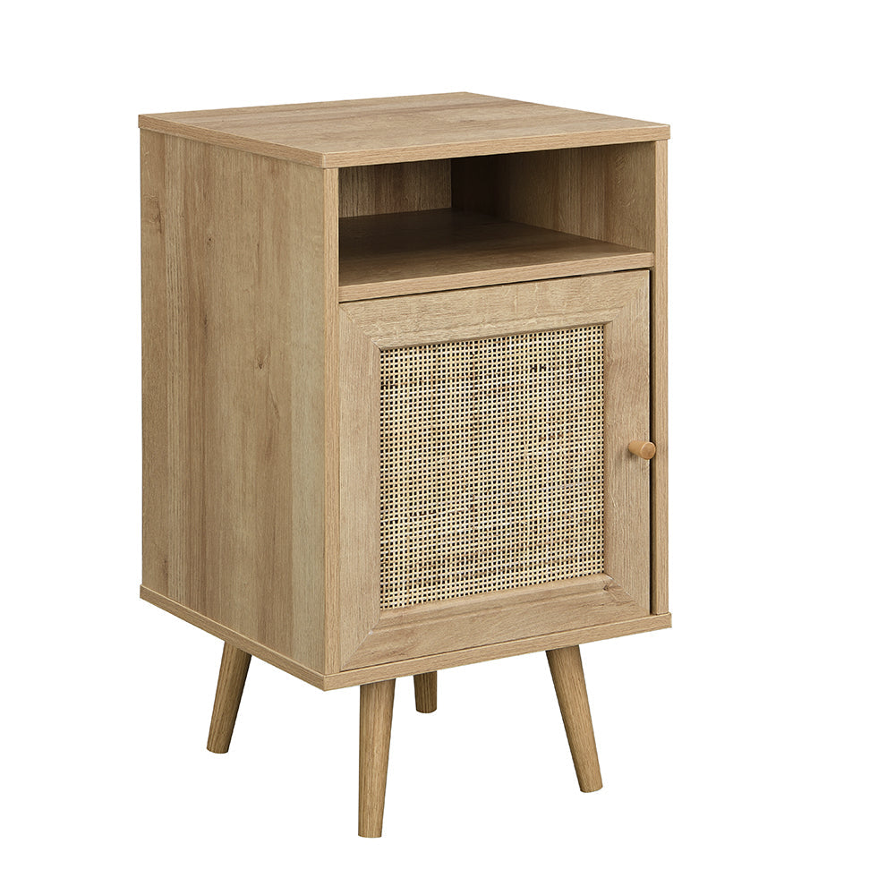 Frances Rattan Bedside Table – Natural