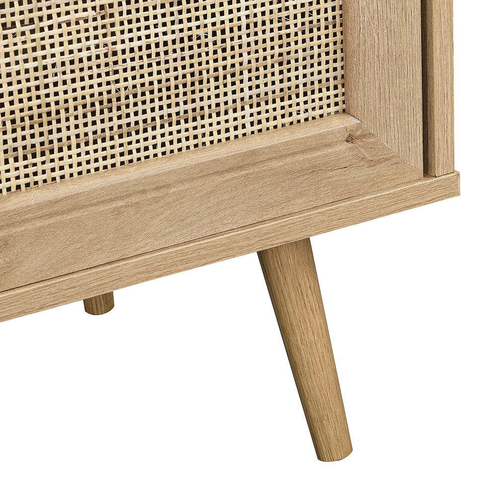Frances Rattan Bedside Table – Natural