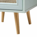 Frances Rattan Bedside Table – Mint