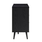 Frances Rattan 6 Drawer Dresser – Black