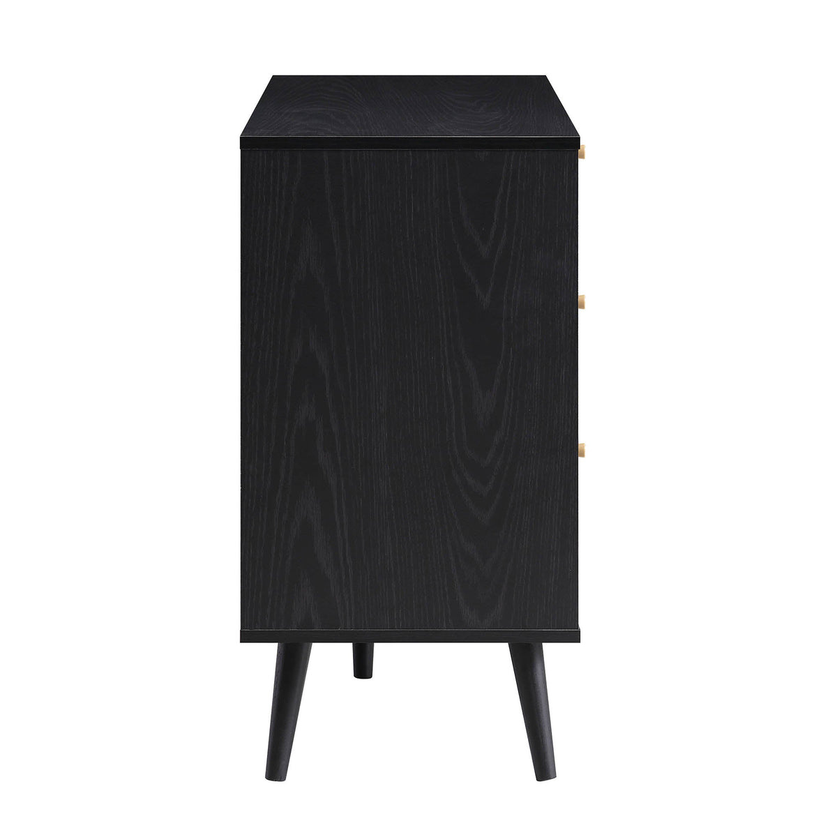 Frances Rattan 6 Drawer Dresser – Black