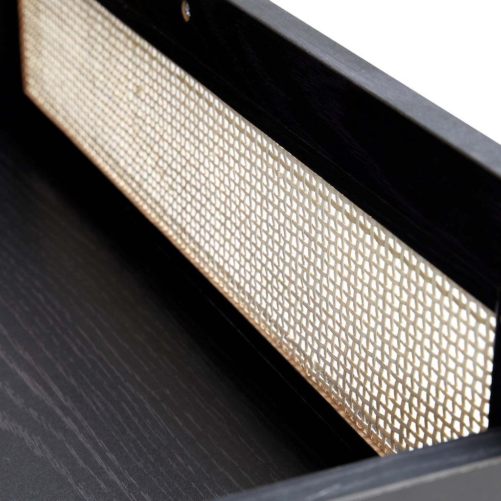 Frances Rattan 6 Drawer Dresser – Black