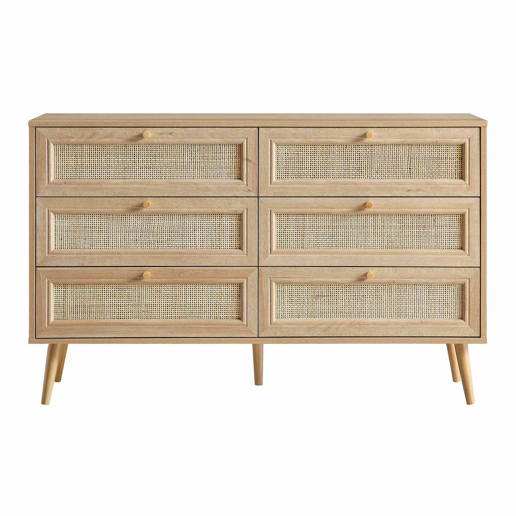 Frances Rattan 6 Drawer Dresser
