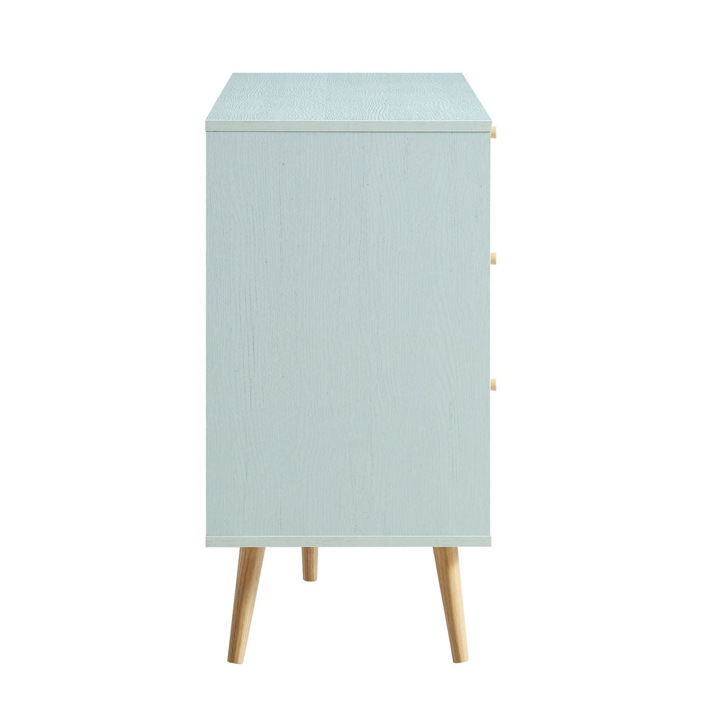 Frances Rattan 6 Drawer Dresser – Mint