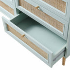 Frances Rattan 6 Drawer Dresser – Mint
