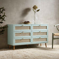 Frances Rattan 6 Drawer Dresser – Mint