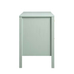 Frances Rattan 3-Drawer Desk – Mint