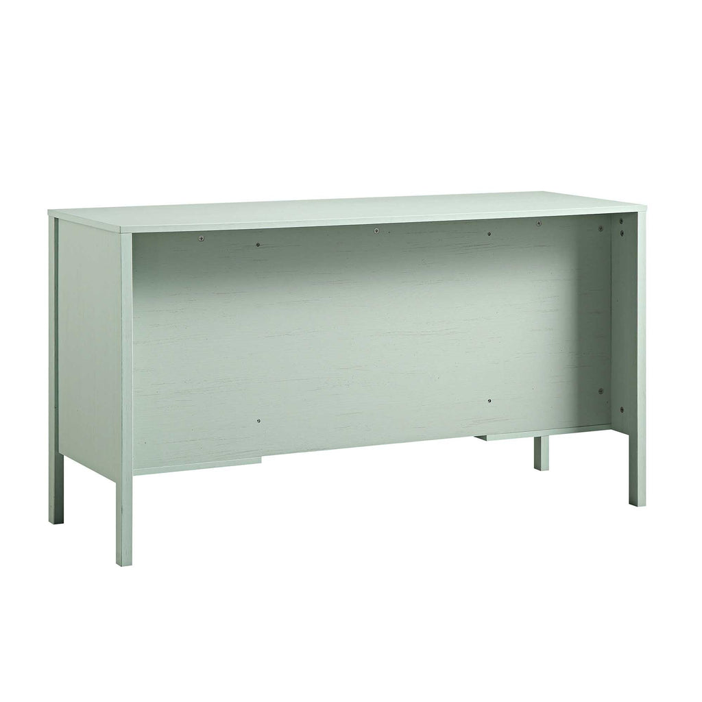 Frances Rattan 3-Drawer Desk – Mint