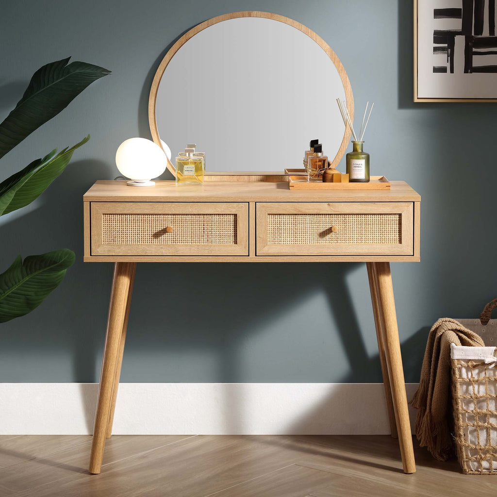 Frances Rattan Vanity Table