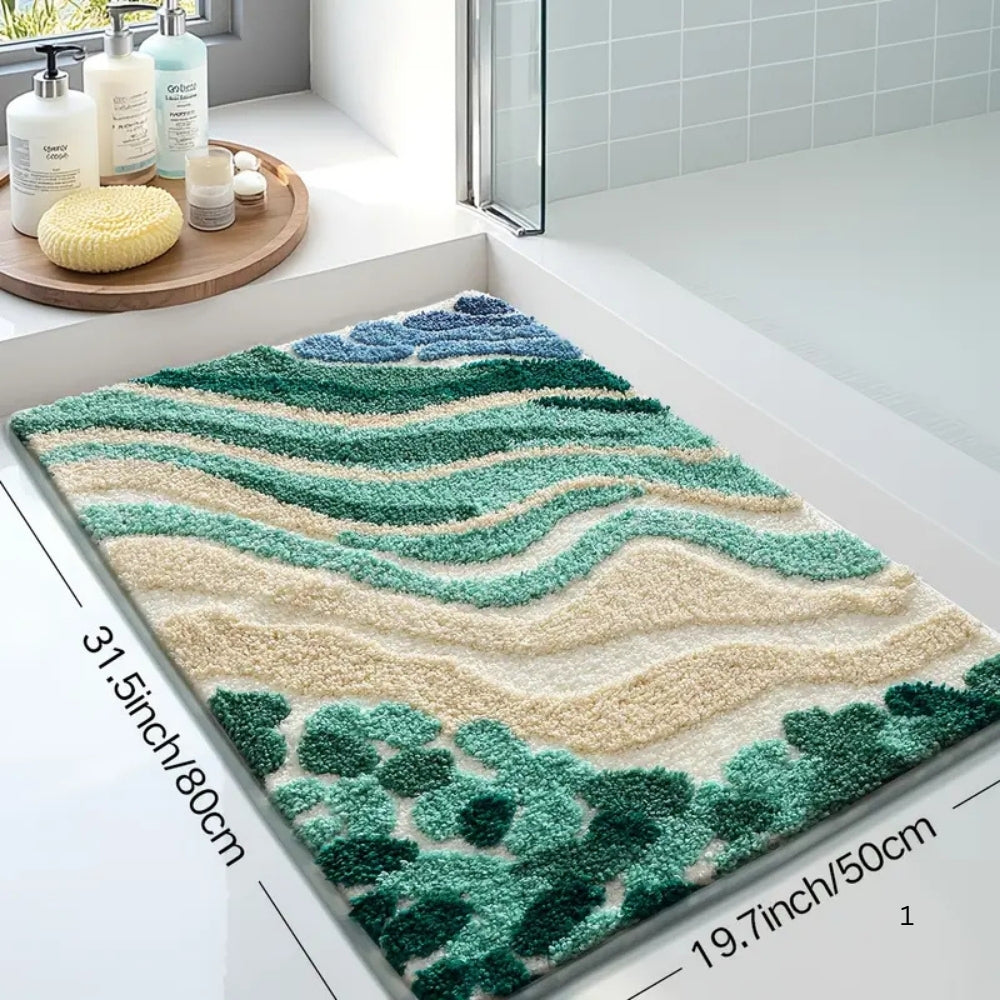 Ocean Wave Bath Mat
