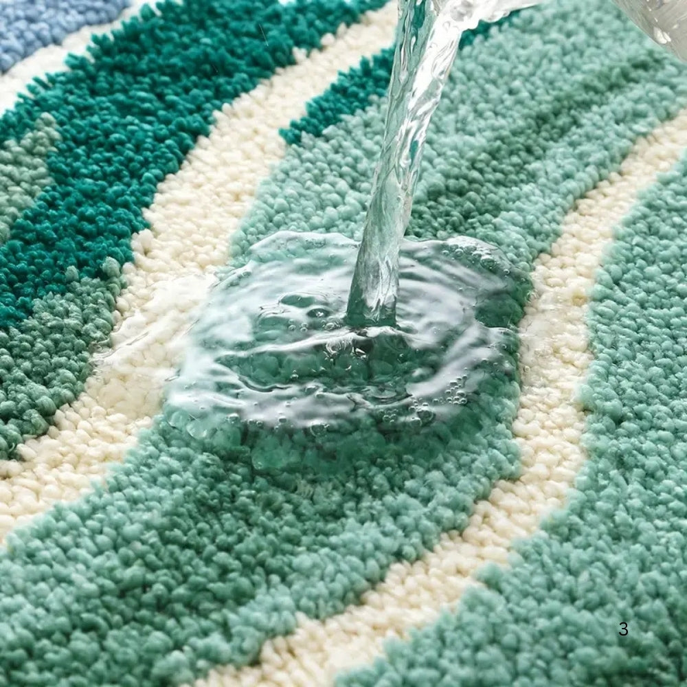 Ocean Wave Bath Mat