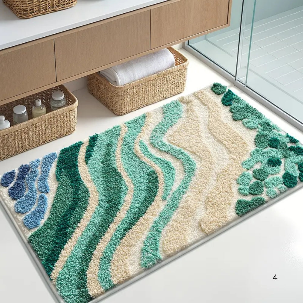 Ocean Wave Bath Mat