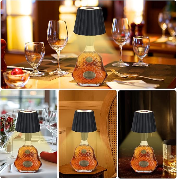 Wireless LED Bottle Lamp – Dimmable Table Light