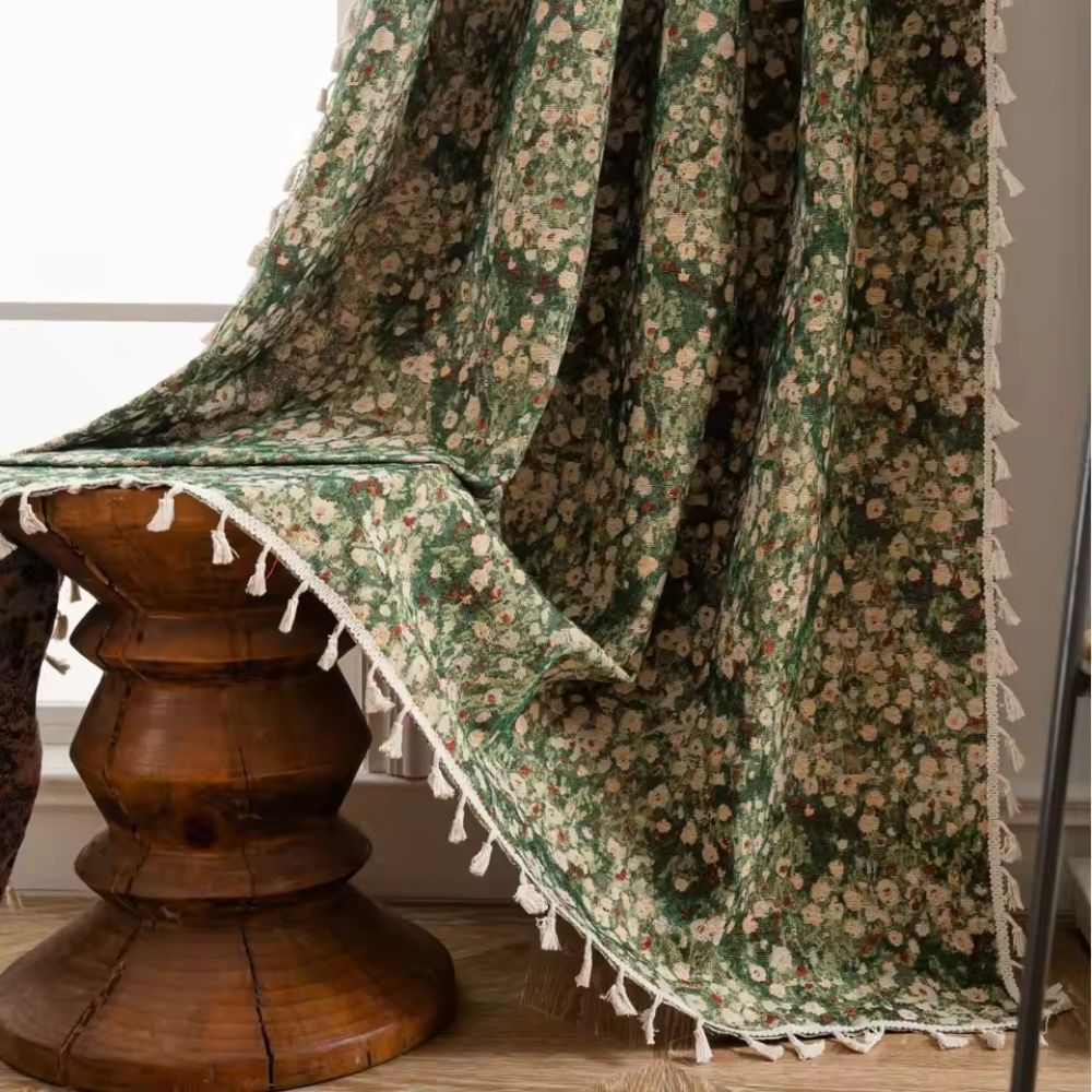 Vintage Floral Tapestry Curtains
