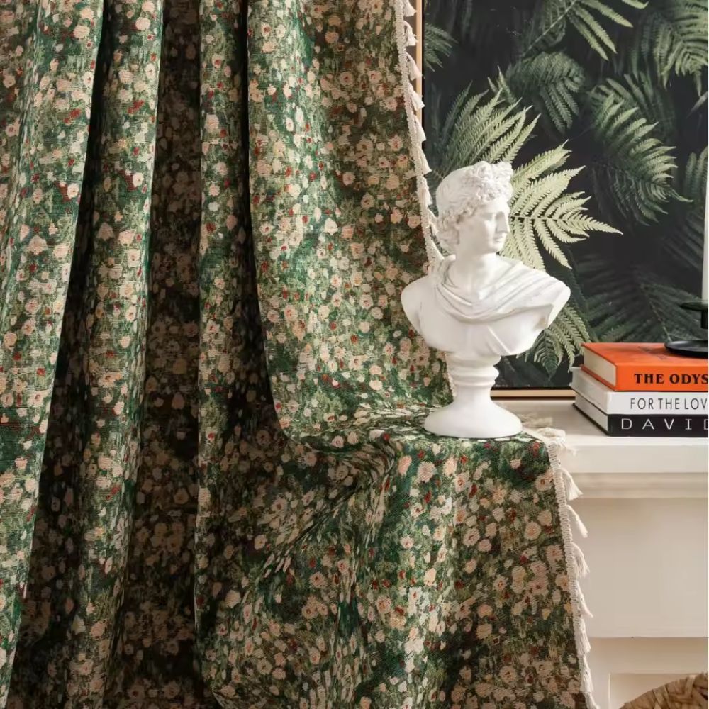Vintage Floral Tapestry Curtains