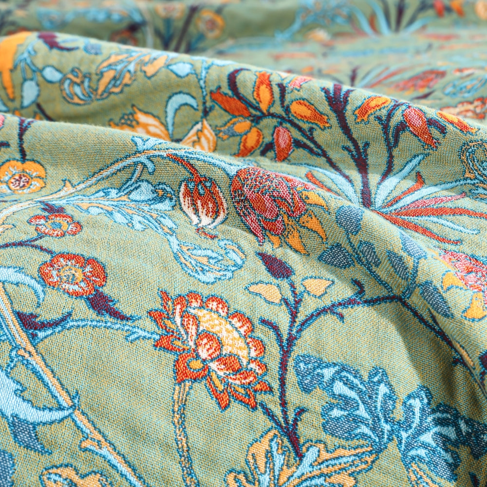 Wild Petal Reversible Cotton Throw