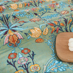 Wild Petal Reversible Cotton Throw