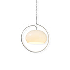 Caramel Dome Chrome Pendant Lamp