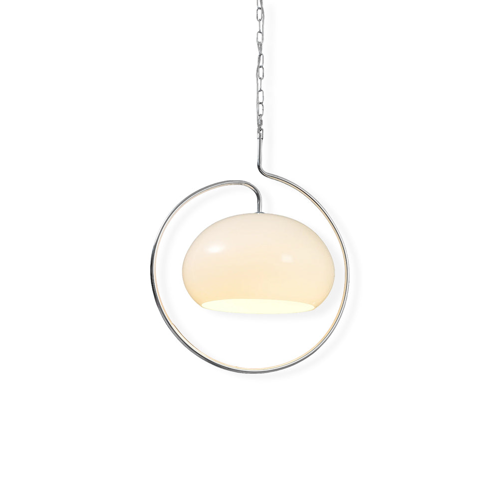 Caramel Dome Chrome Pendant Lamp