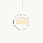 Caramel Dome Chrome Pendant Lamp