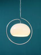 Caramel Dome Chrome Pendant Lamp