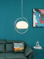 Caramel Dome Chrome Pendant Lamp