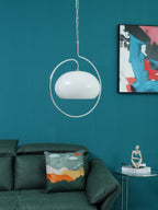 Caramel Dome Chrome Pendant Lamp