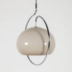 Caramel Dome Chrome Pendant Lamp