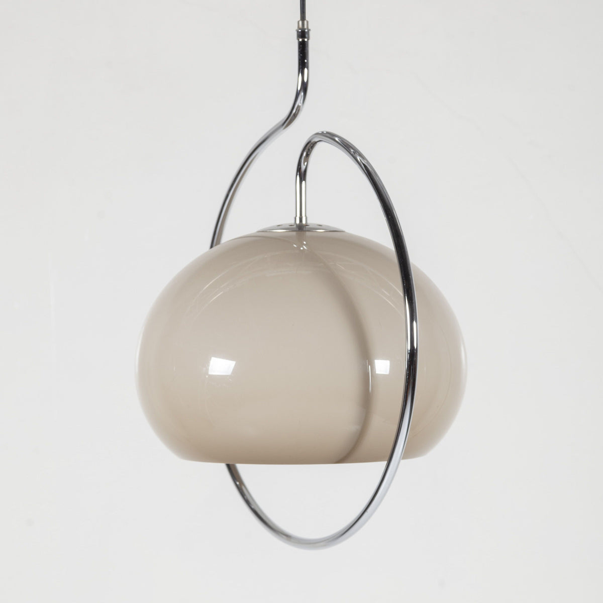Caramel Dome Chrome Pendant Lamp